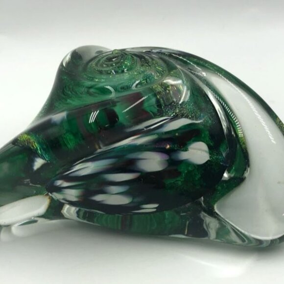 Glass Paperweight Unique Colorful Swirl 3 Point - Picture 7 of 15